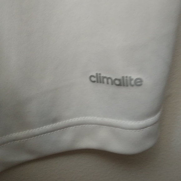 🎉HP🎉Adidas Men's Climalite Emid Crew Tee 3 Stripe F48847, White, L, NWT - Picture 3 of 6